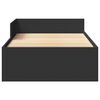 vidaXL Cadre de lit sans matelas noir 100x200 cm bois d'ing&eacute;nierie