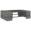 vidaXL Salon de jardin 7 pcs R&eacute;sine tress&eacute;e Gris