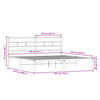 vidaXL Cadre de lit en métal sans matelas chêne sonoma 183x213 cm