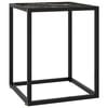 vidaXL Table basse Noir avec verre marbre noir 40x40x50 cm