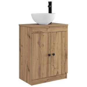 vidaXL Meuble de salle de bain avec &eacute;vier Ch&ecirc;ne artisanal