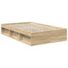 vidaXL Cadre de lit avec t&ecirc;te de lit Sonoma 120 x 190 cm Pin massif