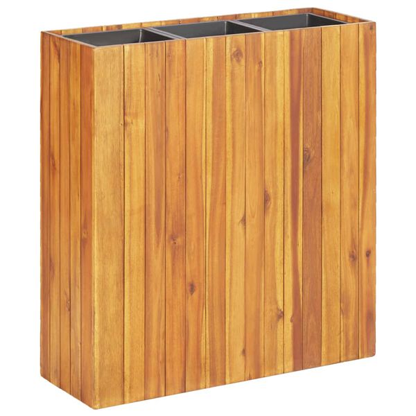 vidaXL Jardini&egrave;re sur&eacute;lev&eacute;e avec 3 pots bois massif d'acacia