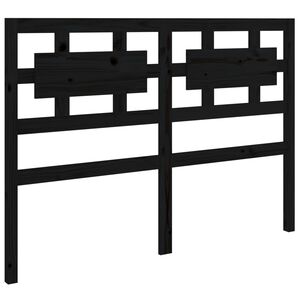 vidaXL T&ecirc;te de lit Noir 185,5x4x100 cm Bois massif de pin