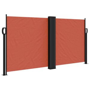 vidaXL Auvent lat&eacute;ral r&eacute;tractable terre cuite 120x600 cm