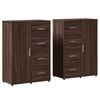 vidaXL Buffets 2 pcs ch&ecirc;ne marron 60x31x84 cm bois d'ing&eacute;nierie