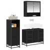 vidaXL Ensemble de mobilier de salle de bain 3 pcs Ch&ecirc;ne noir