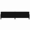 vidaXL Lit &agrave; ressorts avec matelas Noir 200 x 200 cm tissu