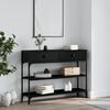 vidaXL Table console noir 100x25x75 cm bois d'ing&eacute;nierie