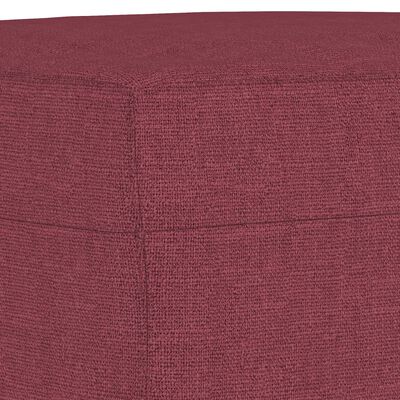 vidaXL Ensemble de canapés 3 pcs avec coussins Rouge bordeaux Tissu