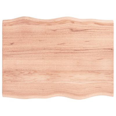 vidaXL Dessus de table bois chêne massif traité bordure assortie