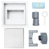 vidaXL 2 en 1 Drain de Douche Argent&eacute; 20 x 20 cm Acier Inox 304