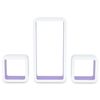 vidaXL &Eacute;tag&egrave;res murales Forme de cube 6 pcs Blanc et violet
