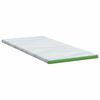 vidaXL Surmatelas Blanc et vert 90 x 200 cm Tissu Jacquard