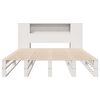 vidaXL Lit biblioth&egrave;que sans matelas blanc 120x190 cm bois massif