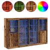 vidaXL Buffet LED Bois ancien 163 x 37 x 100 cm Bois d'ing&eacute;nierie
