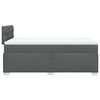 vidaXL Sommier &agrave; lattes de lit avec matelas gris fonc&eacute; 120x190cm tissu