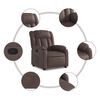 vidaXL Fauteuil inclinable Marron Similicuir