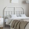 vidaXL T&ecirc;te de lit de remplacement m&eacute;tal blanc 120 cm