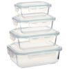 vidaXL R&eacute;cipients alimentaires en verre 4 pcs