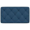 vidaXL Coussin de t&ecirc;te de lit bleu 80 cm tissu