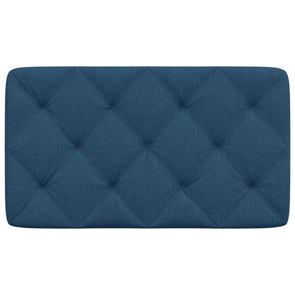 vidaXL Coussin de t&ecirc;te de lit bleu 80 cm tissu