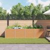 vidaXL Lit sur&eacute;lev&eacute; de jardin 320x80x77 cm Acier galvanis&eacute; Argent&eacute;