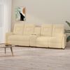 vidaXL Fauteuil de massage inclinable et porte-gobelet 4 places cr&egrave;me