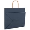 vidaXL Sacs en papier 250 pcs avec poign&eacute;es bleu 32x22x28 cm