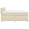 vidaXL Sommier &agrave; lattes de lit avec matelas Cr&egrave;me 180x200 cm Tissu