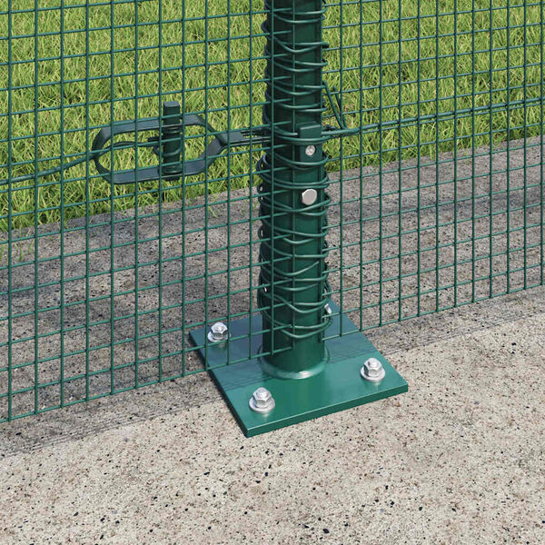 vidaXL Poteau de cl&ocirc;ture. Vert 10 x 1,6 m (maillage de 12 x 12 mm)