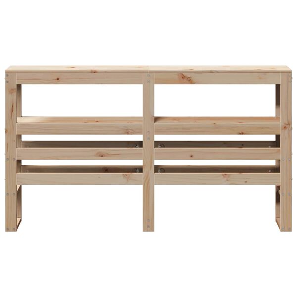 vidaXL T&ecirc;te de lit avec &eacute;tag&egrave;res 160 cm bois massif de pin