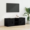 vidaXL Meuble TV Ch&ecirc;ne noir 100 x 31,5 x 35 cm Bois d'ing&eacute;nierie