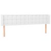 vidaXL T&ecirc;te de lit avec oreilles Blanc 203x16x78/88 cm Similicuir