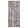 vidaXL Moustiquaire Marron et blanc 90x220 cm Chenille