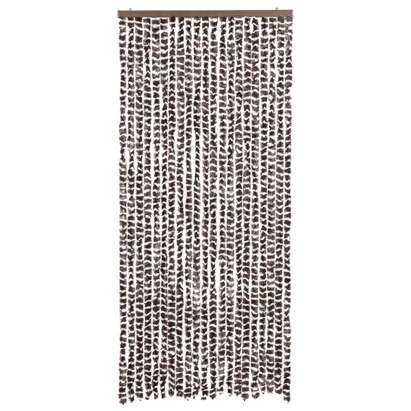 vidaXL Moustiquaire Marron et blanc 90x220 cm Chenille