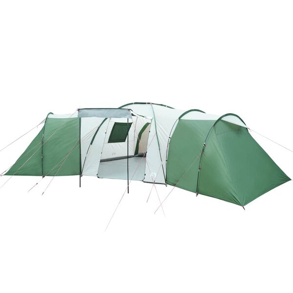vidaXL Tente familiale à dôme 12 personnes vert imperméable