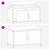vidaXL Rangement de cuisine avec &eacute;tag&egrave;re Blanc 60 x 50 x 92 cm Acier