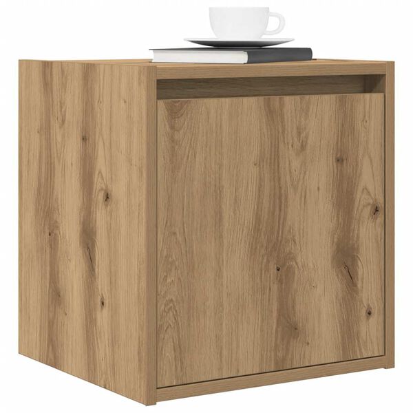 vidaXL Table de chevet murale ch&ecirc;ne artisanal 38x34x40 cm
