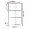 vidaXL Buffet haut Marron miel 67x40x108,5 cm Bois massif de pin