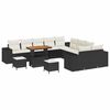 vidaXL Ensemble de canap&eacute; de jardin 13 pc Noir polyrotin