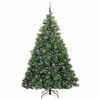 vidaXL Sapin de No&euml;l artificiel avec 300 LED Vert 210 cm PE et PVC