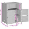 vidaXL Armoire Gris 70 x 50 x 87 cm Polyester et Roly Ratten
