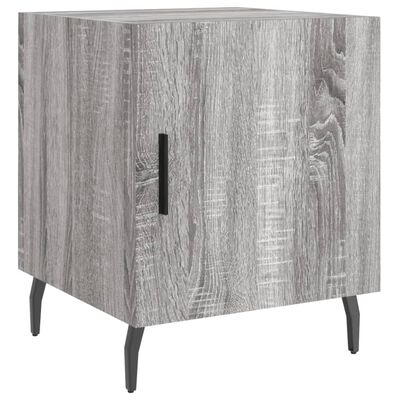 vidaXL Table de chevet sonoma gris 40x40x50 cm bois d'ingénierie