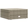 vidaXL Salon de jardin 5 pcs avec coussins Gris R&eacute;sine tress&eacute;e