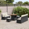 vidaXL Ensemble de canap&eacute; de jardin avec coussin 8 pcs Noir Poly rotin