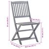 vidaXL Chaises pliables d'ext&eacute;rieur lot de 8 et coussins Bois d'acacia