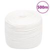 vidaXL Corde de bateau Blanc complet 6 mm 500 m Polypropyl&egrave;ne