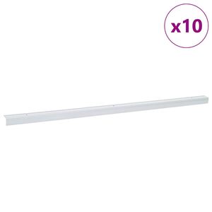 vidaXL Nez de marche 10 pc Argent&eacute; 67 x 3.5 x 3 cm Aluminium
