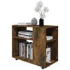 vidaXL Table d'appoint Ch&ecirc;ne fum&eacute; 70x35x55 cm Bois d'ing&eacute;nierie